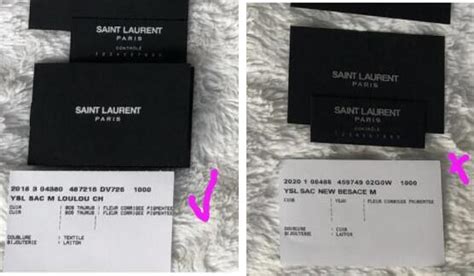 how to read ysl authenticity card